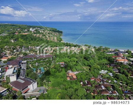 Aerial view of Jimbaran beach 98634073