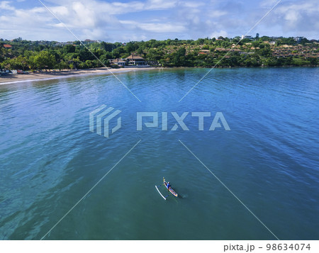 Aerial view of Jimbaran beach 98634074