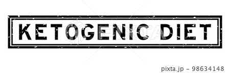 Grunge black ketogenic diet word square rubber seal stamp on white background Grunge black ketogenic diet word square rubber seal stamp on white background 98634148