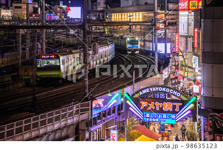 日本の東京都市景観 コロナ禍だが行動制限無し。アメ横はコロナ禍前の賑わい…屋外での感染リスクはない 日本の東京都市景観 コロナ禍だが行動制限無し。アメ横はコロナ禍前の賑わい…屋外での感染リスクはない 98635123