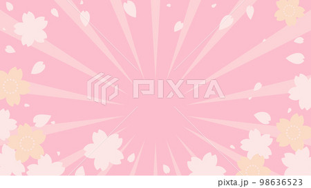 桜模様の春の背景素材（春のセール向けバナー素材） 98636523