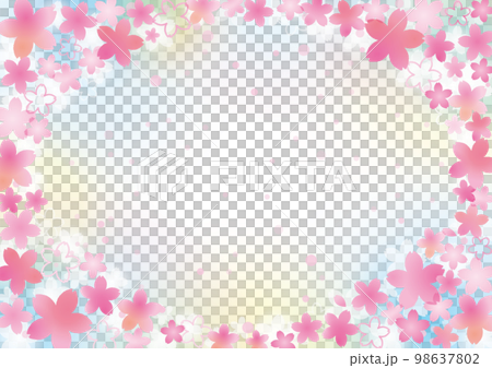 Cherry blossoms in full bloom Blue Cherry blossoms in full bloom Blue 98637802