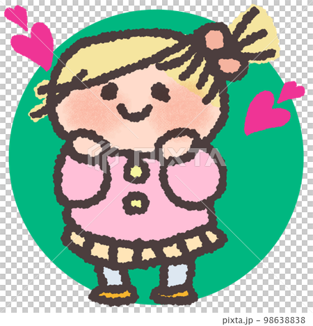 Kindergarten and heart 04 [girl] 98638838