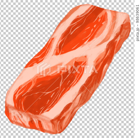Raw Pork belly slice Korean BBQ digital hand painting illustration Raw Pork belly slice Korean BBQ digital hand painting illustration 98639061
