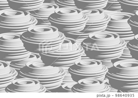 Grey Isometric Concentric Ring Seamless Pattern Grey Isometric Concentric Ring Seamless Pattern 98640935