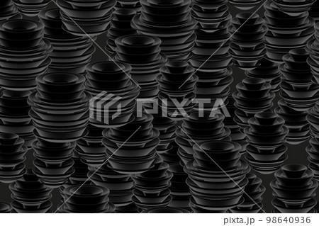 Black Isometric Concentric Ring Seamless Pattern Black Isometric Concentric Ring Seamless Pattern 98640936