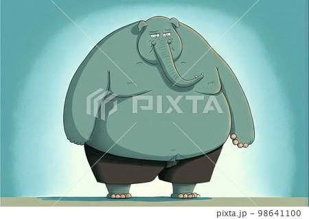 fat Elephant illustration generative ai fat Elephant illustration generative ai 98641100