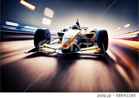 Sport car high speed motion. Generative AI 98642160