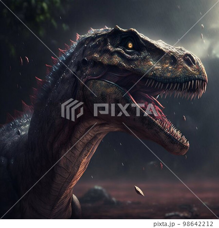Tyrannosaurus rex dinosaur. Generative AI 98642212