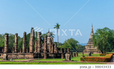 Wat Temple beautiful temple in the historical park Thailand 98643433