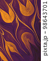 Abstract marble floral pattern texture. Traditional art of Ebru marbling 98643701