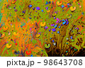 Abstract grunge art background texture with colorful paint splashes 98643708