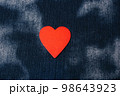 Heart shape on fabic. Valentine concept and promise of love. 98643923