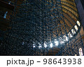The Interior of the Hagia Sophia with columns Istanbul Turkey 98643938