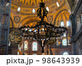 Beautiful examples of Ottoman Calligraphy art tablets in the Hagia Sophia mosque 98643939