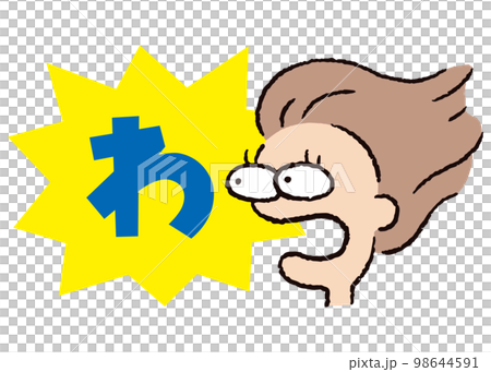 Person_Face_Surprised_Woman_Speech Bubble_Bakudan Yellow_Serif Blue_Wa Person_Face_Surprised_Woman_Speech Bubble_Bakudan Yellow_Serif Blue_Wa 98644591