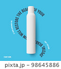 Photorealistic beauty plastic white cosmetic deodorant bottle. Background of the beauty cosmetic 98645886