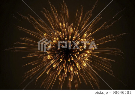 イメージ素材:金色の花火のイメージ 98646383