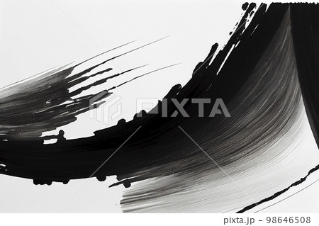 背景素材:躍動感のある筆絵の和風背景 98646508