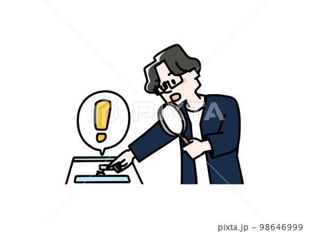 ウェブサイトの問題点を見つけたクリエイターの男性 ウェブサイトの問題点を見つけたクリエイターの男性 98646999