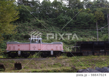 富山地方鉄道 有峰口付近 デキ12021サイド 98647024