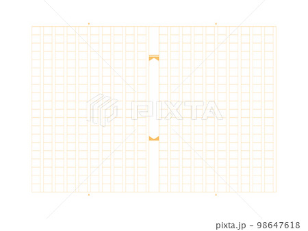 原稿用紙＿画線オレンジ 98647618