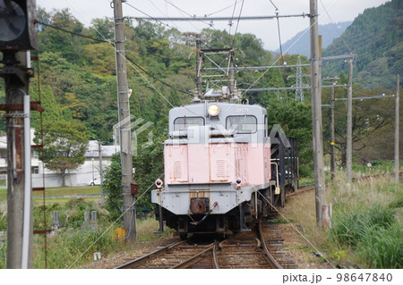富山地方鉄道 有峰口駅 工事列車デキ12021 98647840