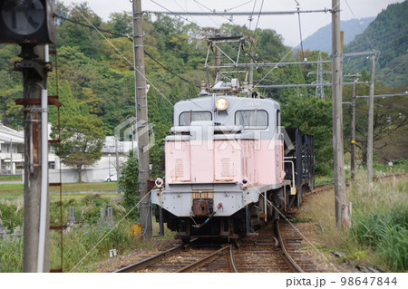 富山地方鉄道 有峰口駅 工事列車デキ12021 98647844