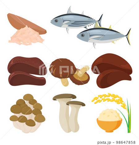 ナイアシンを含む食品のベクターイラスト。 98647858