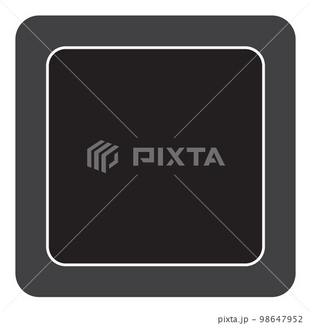 One Keyboard key icon. One Black Keyboard Key sign. flat style. 98647952