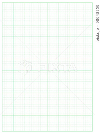 グラフ用紙A4サイズ5㎜マス目グリーン 98648559