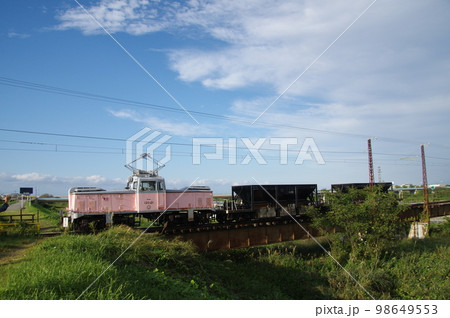 富山地方鉄道 常願寺川鉄橋 工事列車デキ12021 98649553