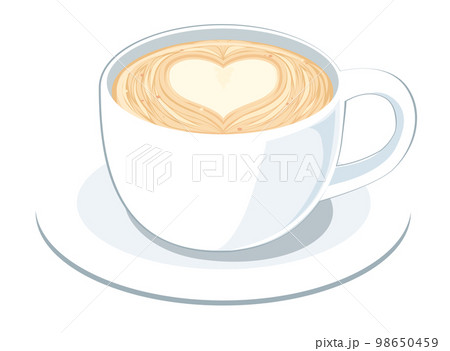 カフェラテのイラスト 98650459