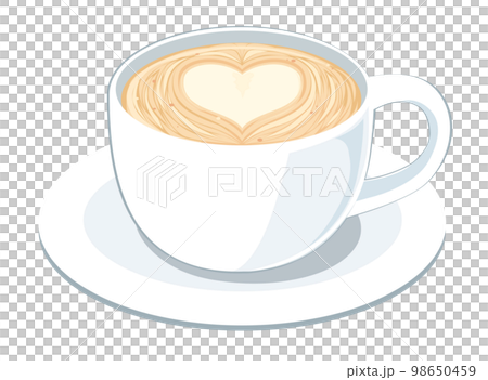 カフェラテのイラスト 98650459