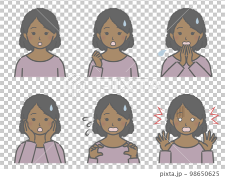 驚訝的表情力量黑人女孩 98650625