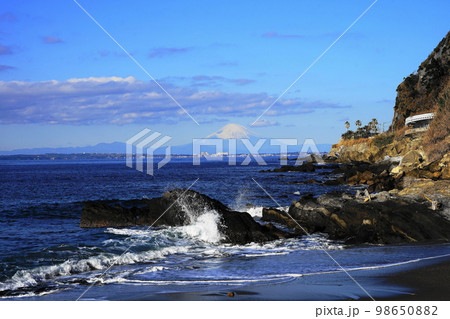 冨嶽三十六景・房州保田ノ海岸 1月鋸南町12富士山と保田海岸 冨嶽三十六景・房州保田ノ海岸 1月鋸南町12富士山と保田海岸 98650882