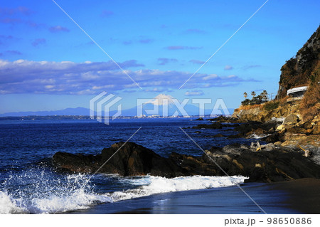 冨嶽三十六景・房州保田ノ海岸 1月鋸南町16富士山と保田海岸 冨嶽三十六景・房州保田ノ海岸 1月鋸南町16富士山と保田海岸 98650886