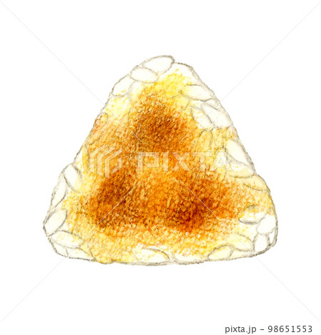 焼きおにぎり 和食の手描き水彩イラスト素材 焼きおにぎり 和食の手描き水彩イラスト素材 98651553