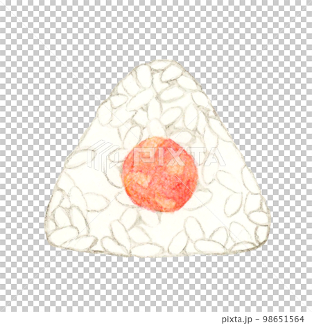 明太子(たらこ)おにぎり 和食の手描き水彩イラスト素材 明太子(たらこ)おにぎり 和食の手描き水彩イラスト素材 98651564