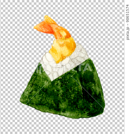 天むす　和食の手描き水彩イラスト素材 98651574