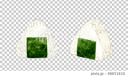 海苔巻きおにぎり 和食の手描き水彩イラスト素材 海苔巻きおにぎり 和食の手描き水彩イラスト素材 98651610