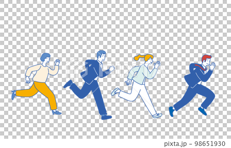 A simple illustration of a running business person 98651930