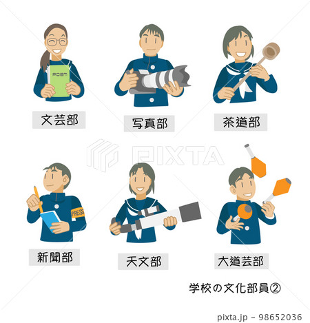 学校の文化部員アイコン素材② 98652036