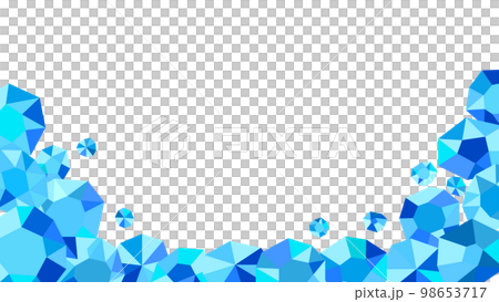 Crystal style ice illustration frame 16:9 white background transparent cold Crystal style ice illustration frame 16:9 white background transparent cold 98653717