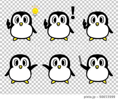 Cute penguin character set 1 (inspiring, recommended, recommended, pointing stick, etc.) Cute penguin character set 1 (inspiring, recommended, recommended, pointing stick, etc.) 98653999