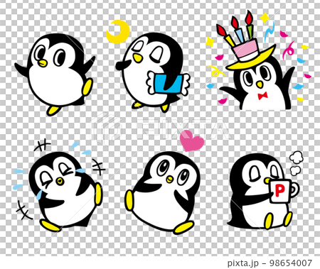 可愛企鵝人設8套（晚安、生日、爆笑、咖啡等） 98654007