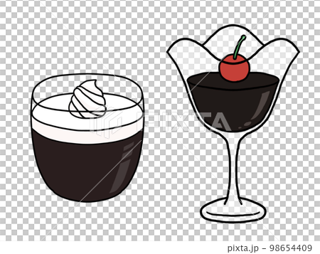 2種のコーヒーゼリーのイラスト 98654409