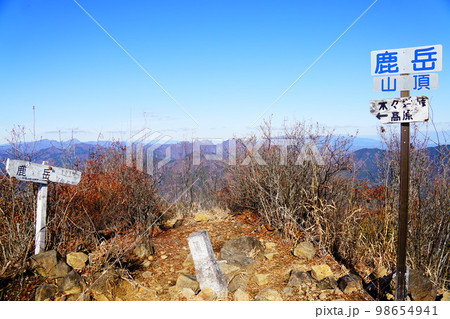 群馬　西上州　鹿岳　二ノ岳山頂 98654941