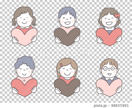children with hearts children with hearts 98655991