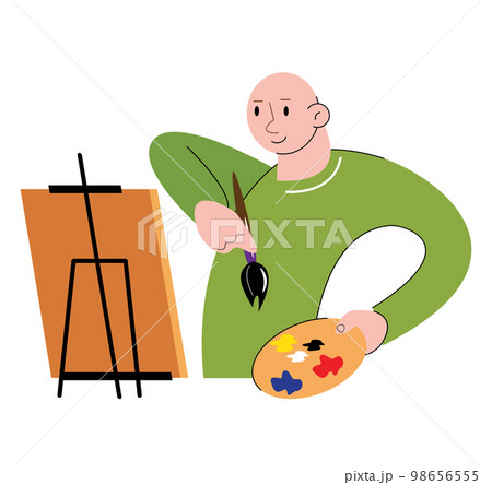 character people painting vector illustration 98656555